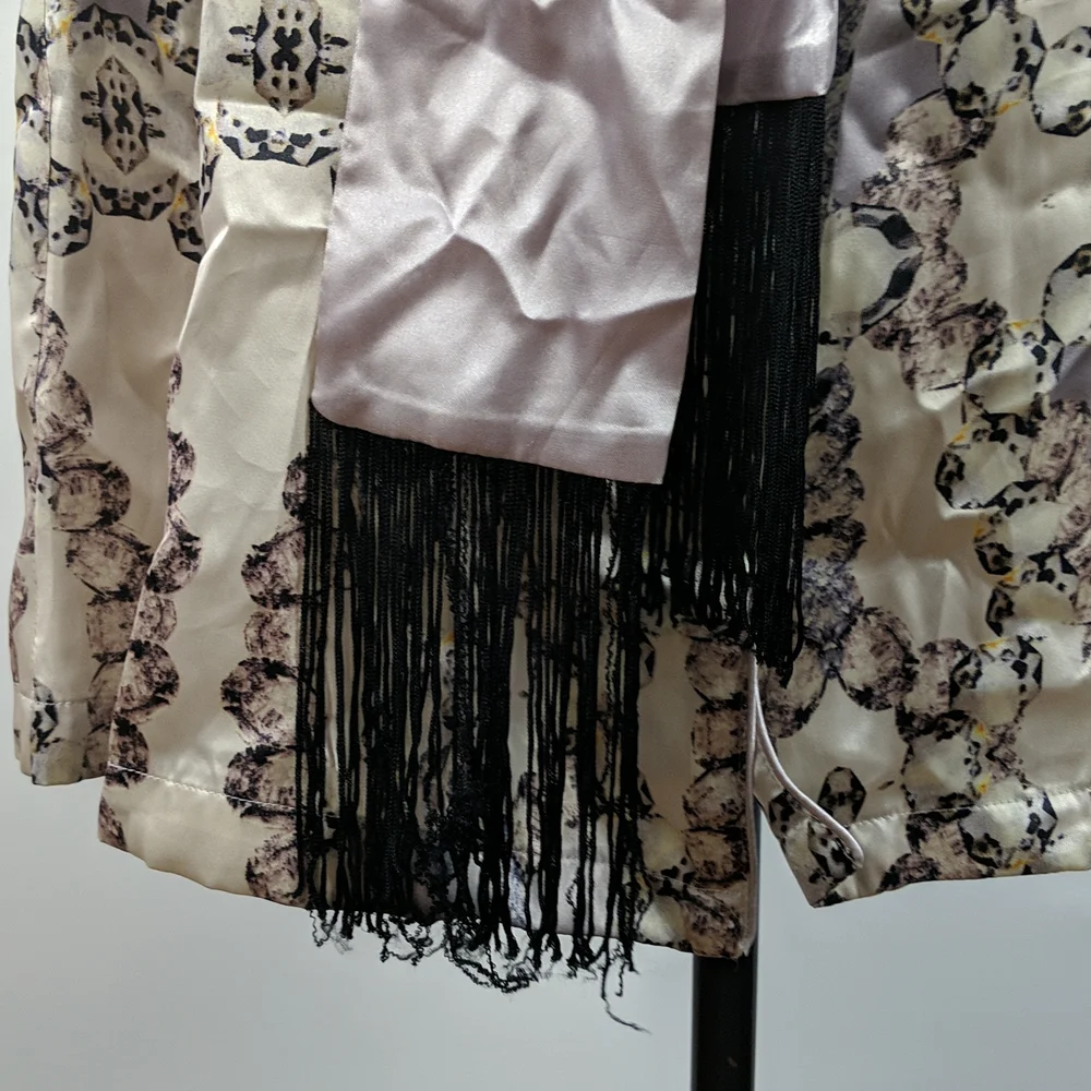 Peter Alexander Dressing Gown Robe Size Small Purple Abstract Pattern Belt - Picture 6 of 9